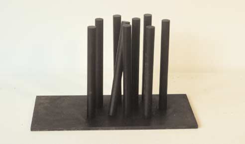 Environmental Sculpture V, 1982, steel, 19.7 x 30.5 x 13.3 cm. Collection of the artist