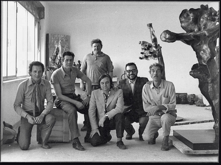 Ferrari with Luigi and Fausto Bonvicini; Novello Finotti; Walter Campara, photographer; and Bepi Fontana