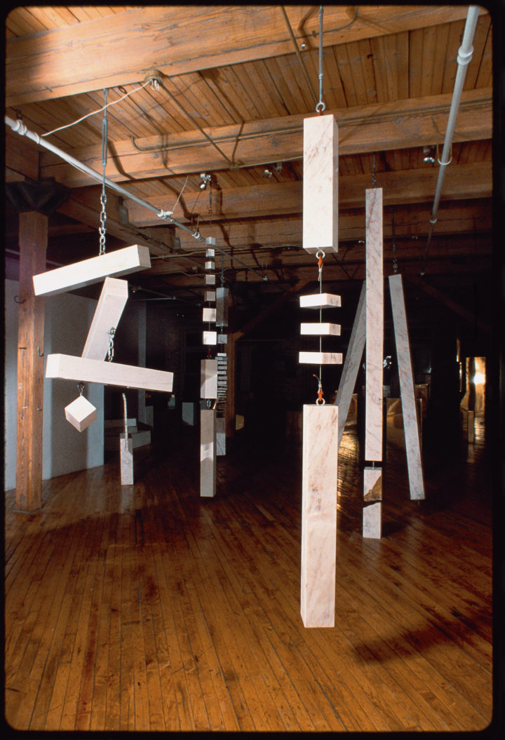 Column—Five Elements,
1979,
Rosa Aurora marble,
213.5 x 19 x 19 cm.
Collection of the artist.