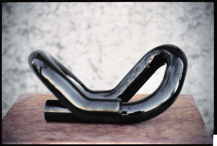 Elemento trovato, 2003, plated steel, 17 x 33 x 27 cm. Collection of the artist