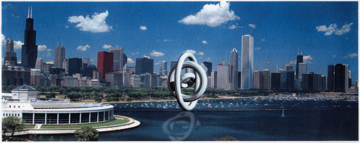 Forza—Proposal for the Museum Campus, Chicago, IL, 2000, photomontage (general view). Collection of the artist.