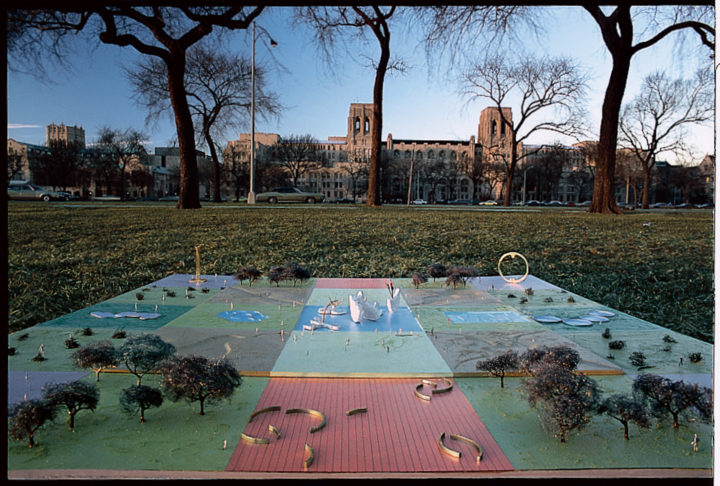 Park Proposal (scale model), 1971–1974, mixed media, 19 x 111.8 x 111.8 cm. Collection of the artist.