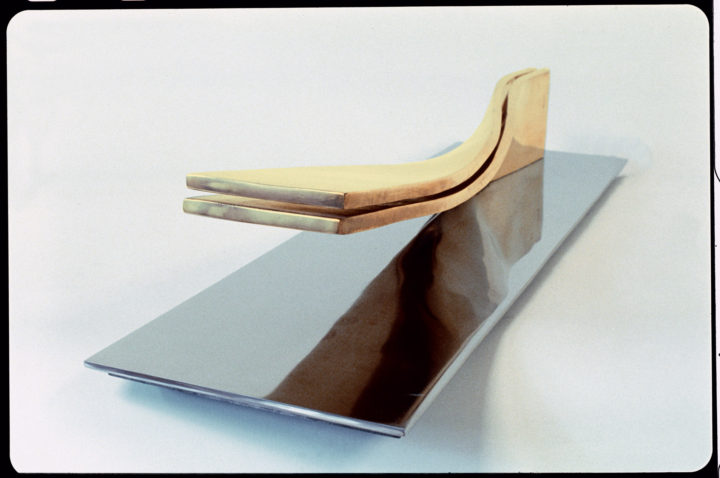 Twisted Forms, 1978, Bronze and stainless steel,15.2 x 85.3 x 25.3 cm.
Collection of the Borg-Warner Corporation Collection of Art, Borg-Warner Corporate Headquarters, Chicago, IL, USA, 1979.